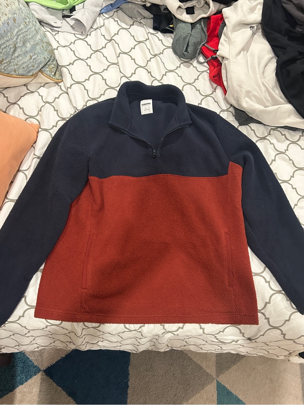Sonoma fleece quarter zip large